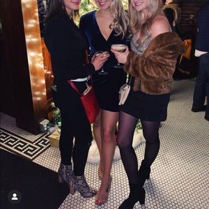 Express velvet dress